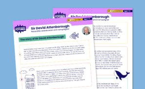 A preview of the 'Super scientists' Sir David Attenborough information sheet