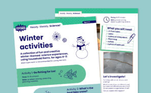 A preview of the 'Ready Steady Science!' winter science activities activity sheet