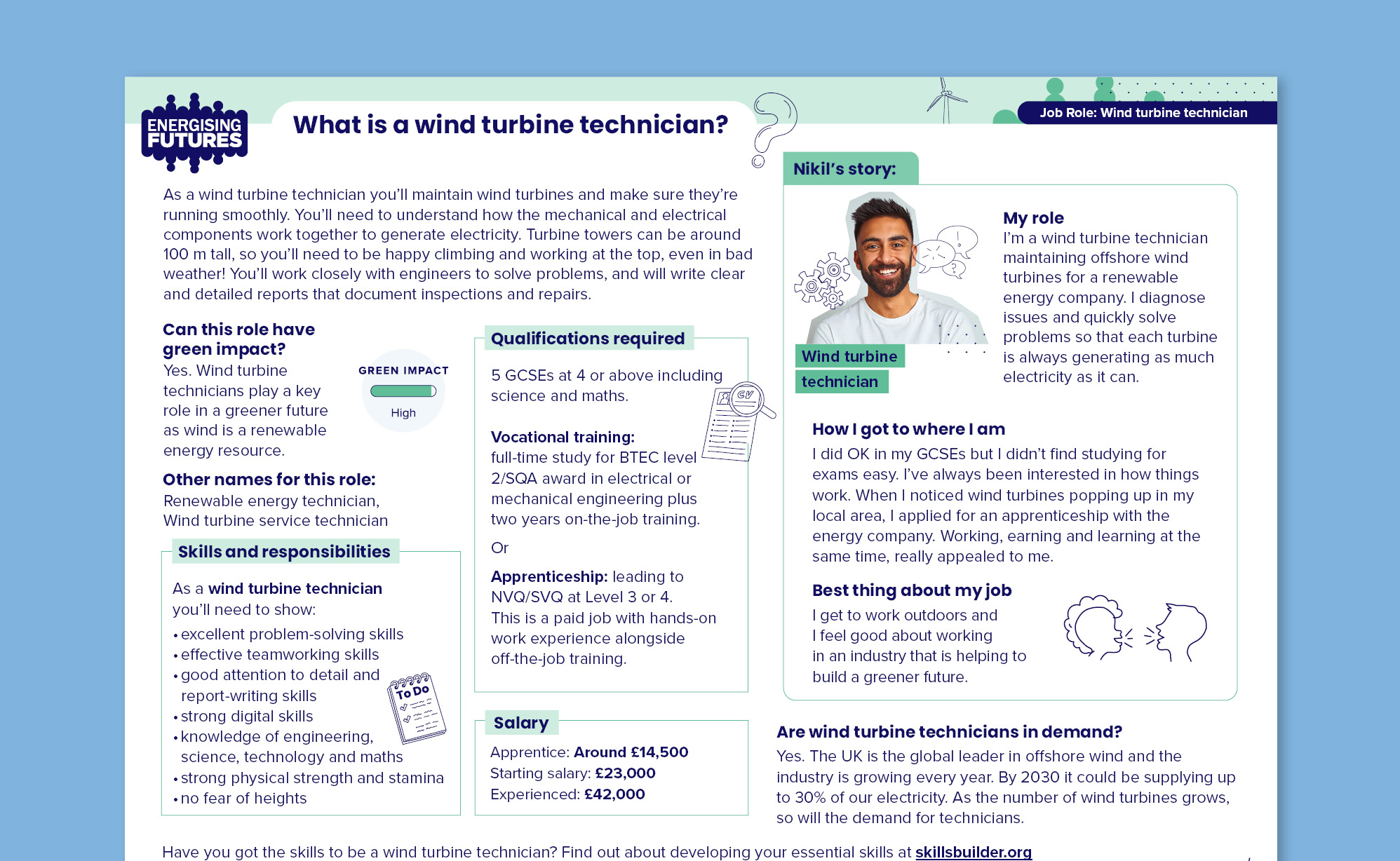 Meet A Wind Turbine Technician Job Card Energising Futures   Careers Wind Turbine Technician Thumbnail 