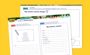 A preview of the 'Design an electric vehicle' worksheet